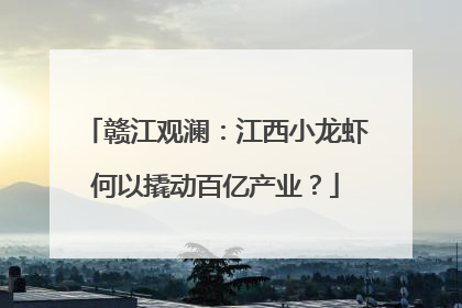 赣江观澜：江西小龙虾何以撬动百亿产业？