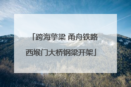 跨海擎梁 甬舟铁路西堠门大桥钢梁开架