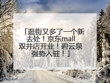 逛街又多了一个新去处！京东mall双井店开业！碧云泉强势入驻！