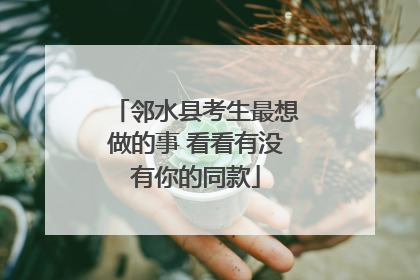 邻水县考生最想做的事 看看有没有你的同款
