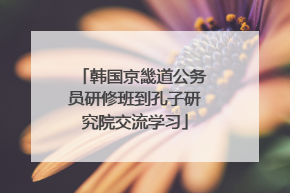韩国京畿道公务员研修班到孔子研究院交流学习