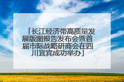 长江经济带高质量发展版图报告发布会暨首届市际战略研商会在四川宜宾成功举办