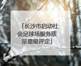 长沙市启动社会足球场服务质量星级评定