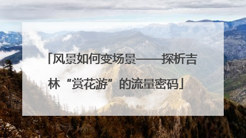 风景如何变场景——探析吉林“赏花游”的流量密码