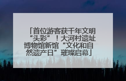 首位游客获千年文明“头彩”！大河村遗址博物馆新馆“文化和自然遗产日”璀璨启幕