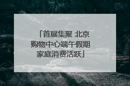 首展集聚 北京购物中心端午假期家庭消费活跃