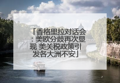 香格里拉对话会：美欧分歧再次显现 美关税政策引发各大洲不安