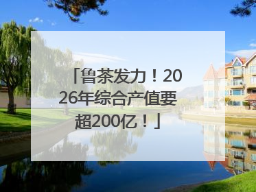 鲁茶发力！2026年综合产值要超200亿！