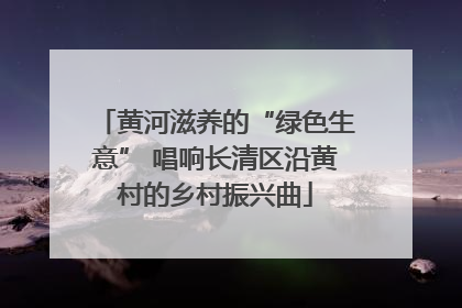 黄河滋养的“绿色生意” 唱响长清区沿黄村的乡村振兴曲