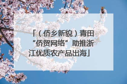 （侨乡新貌）青田“侨贸网络”助推浙江优质农产品出海