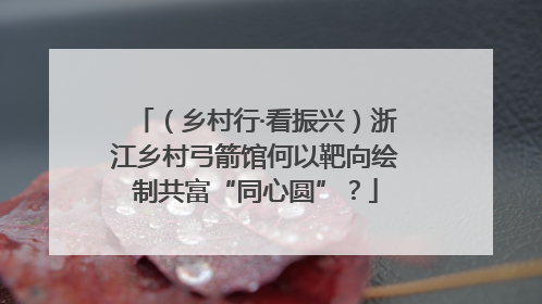 （乡村行·看振兴）浙江乡村弓箭馆何以靶向绘制共富“同心圆”？