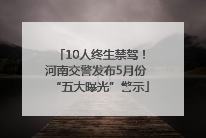 10人终生禁驾！河南交警发布5月份“五大曝光”警示