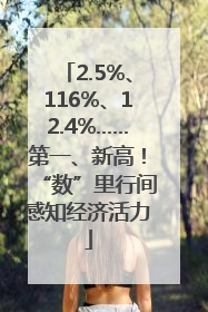 2.5%、116%、12.4%……第一、新高！“数”里行间感知经济活力