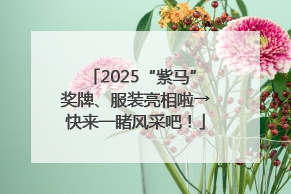 2025“紫马”奖牌、服装亮相啦→快来一睹风采吧！
