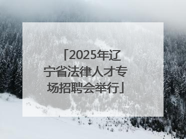 2025年辽宁省法律人才专场招聘会举行
