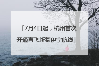 7月4日起，杭州首次开通直飞新疆伊宁航线
