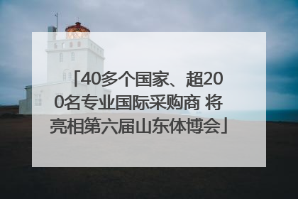40多个国家、超200名专业国际采购商 将亮相第六届山东体博会