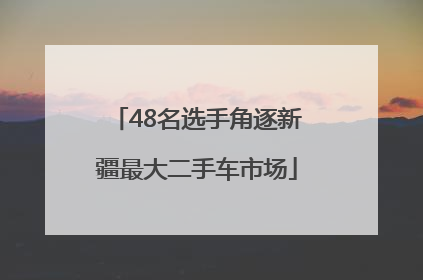 48名选手角逐新疆最大二手车市场