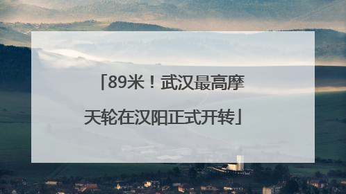 89米！武汉最高摩天轮在汉阳正式开转